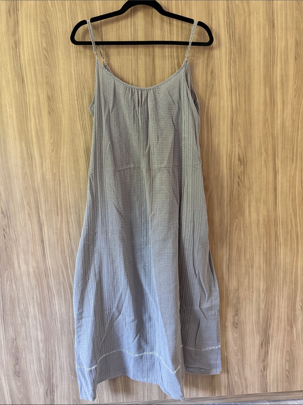 Spiritual Gangster Gray Striped Flowy Dress